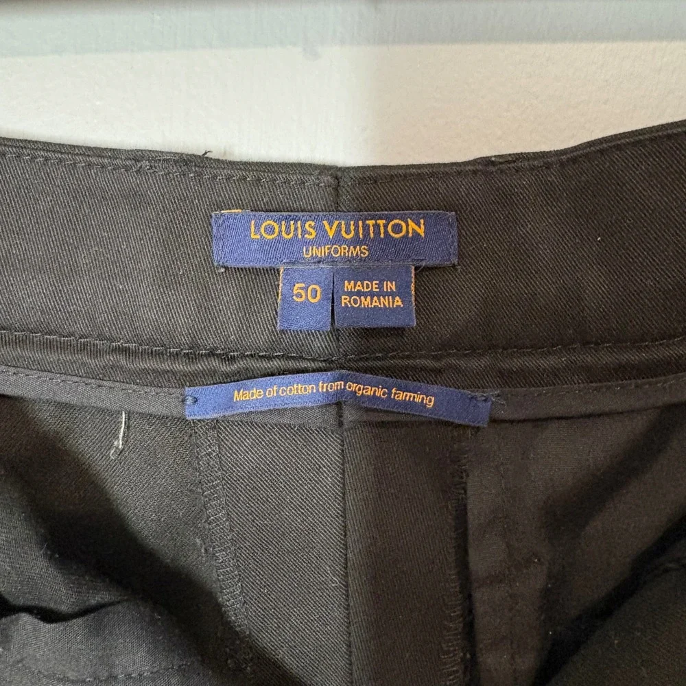 LOUIS VUITTON Uniforms Black‎ Pants Organic Farming Made In Romania size 50